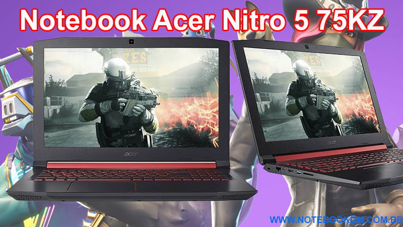 Notebook Acer Nitro 5 75KZ 2 Notebook Acer Nitro 5 75KZ O Notebook Gamer Acer Nitro 5 AN515-51-75KZ é um modelo gamer capaz de rodar muitos jogos em gráficos bem altos sem Problemas.
