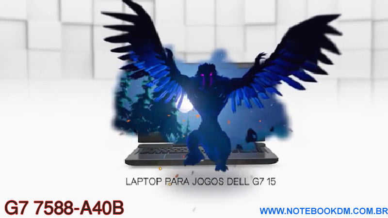 Notebook Dell Gaming G7 7588-A40B 2 Notebook Dell Gaming G7 7588-A40B perfeito para jogos trabalhar tarefas I7 da oitava geração além de ter 16 Gigas de RAM GTX 1060 de 6 Gigas