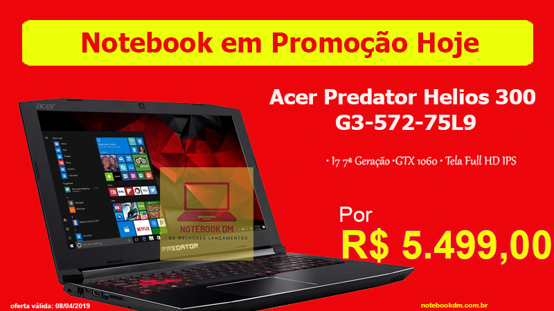 Acer Predator Helios 300 G3-572-75L9 1 Acer Predator Helios 300 G3-572-75L9 com bom desconto e ótimo Preço, saiba Mais agora.