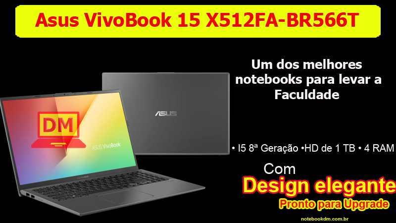 novo Notebook Asus VivoBook 15 X512FA-BR566T