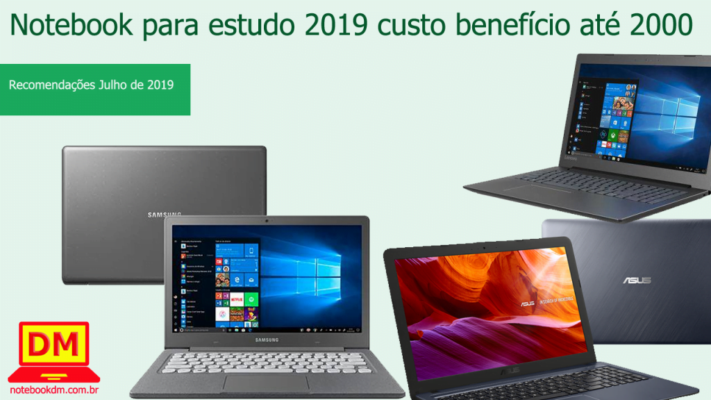 Notebook para estudo 2019 custo benefício até 2000 em Julho 1 Notebook para estudo 2019 com bom custo benefício