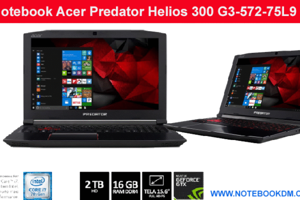 Notebook Acer Predator Helios 300 G3-572-75L9 é perfeito para Rodar os Melhores Games