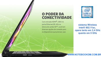 Notebook A315-51-30V4 na Black Friday em Promoção mas com boa velocidade de processamento Processador da Oitava Geração e tem slot para adicionar um SSD M.2