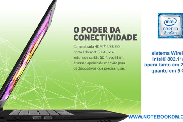 Notebook A315-51-30V4 na Black Friday em Promoção mas com boa velocidade de processamento Processador da Oitava Geração e tem slot para adicionar um SSD M.2