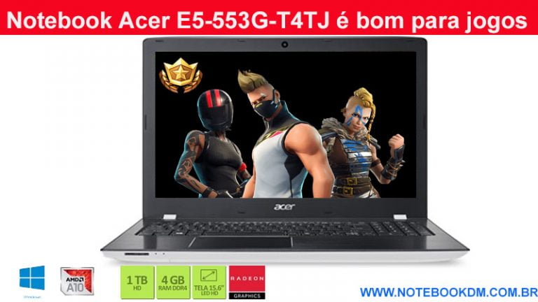 Notebook Acer E5-553G-T4TJ é bom para jogos ? Ele tem boa configuração ótimo Preço tem uma configuração razoável boa opção para quem não pode gastar muito