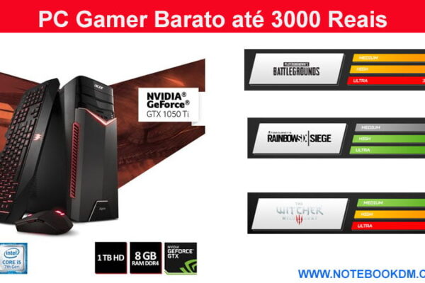 PC Gamer Barato até 3000 Reais para Rodar Games Atuais ? Hoje vai conhecer um Modelo de computador Gamer para rodar praticamente todos os Jogos do Momento