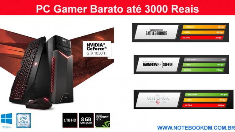 PC Gamer Barato até 3000 Reais para Rodar Games Atuais ? Hoje vai conhecer um Modelo de computador Gamer para rodar praticamente todos os Jogos do Momento