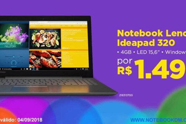 Notebook Lenovo Ideapad 320 para Estudos e Redes Sociais perfeito para tarefas básicas fazer pesquisas trabalhos escolares assista á vídeos jogos Leves