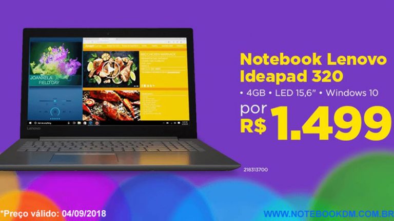 Notebook Lenovo Ideapad 320 para Estudos e Redes Sociais perfeito para tarefas básicas fazer pesquisas trabalhos escolares assista á vídeos jogos Leves