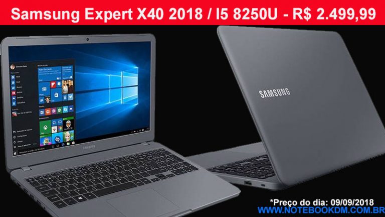 Samsung Expert X40 2018 / I5 8250U - R$ 2.499,99 à vista Notebook boa configuração para trabalhar com diversas tarefas SLOT para instalação de SSD M.2