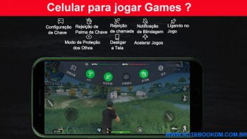Celular para jogar Games aparelho com Processador Qualcomm Snapdragon 845 8 Gigas de Memória RAM Smartphone Black Shark Games com ótimo gráficos