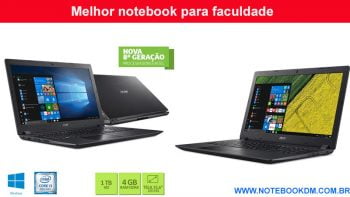 Melhor notebook para faculdade atualmente que tenha bom custo benefício em 2018 Acer Aspire A315-51-30V4 melhores Notebook para se escolher