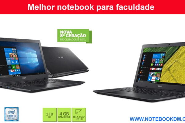 Melhor notebook para faculdade atualmente que tenha bom custo benefício em 2018 Acer Aspire A315-51-30V4 melhores Notebook para se escolher