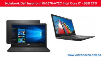 Notebook Dell Inspiron i15-3576-A72C Intel Core i7 - 8GB 2TB + Placa de vídeo de 2 Gigas para trabalhar com aplicativos gráficos rodar Games da atualidade