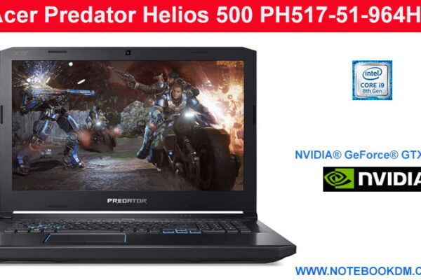 Notebook Acer Predator Helios 500 PH517-51-964H excelente configuração alta velocidade de processamento desempenho gráfico jogos Gráficos impressionantes
