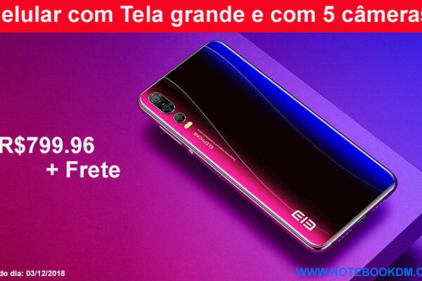 Celular com Tela grande e com 5 câmeras para tirar fotografias gravar vídeo de alta qualidade Smartphone Elephone A5 bom custo benefício promoção R$799.96
