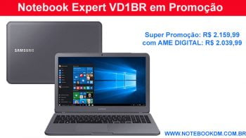 Notebook Expert VD1BR em Promoção por tempo super Limitado Oferta válida dia 08 Notebook é um bom intermediário para trabalhar, estudar e até rodar games