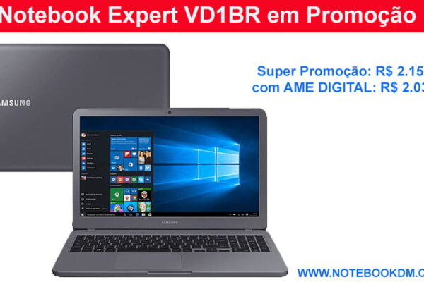 Notebook Expert VD1BR em Promoção por tempo super Limitado Oferta válida dia 08 Notebook é um bom intermediário para trabalhar, estudar e até rodar games