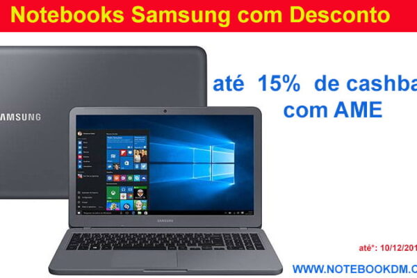 Notebook Samsung com Desconto em Dezembro