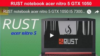 RUST notebook acer nitro 5 GTX 1050 I5 7300HQ 8 RAM ! Teste rápido para ver como o jogo se Notebook Acer Nitro 5 A515 51 50U2 Notebook com o jogo RUST