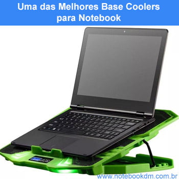 Uma das Melhores Base Coolers para Notebook manter a temperatura jogar ar frio na direção das entrada de ar do Notebook refrigeração do notebook