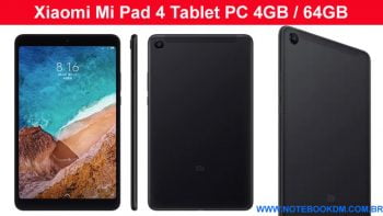 Xiaomi Mi Pad 4 Tablet PC 4GB / 64GB para você comprar Tablet com ótima configuração excelente Preço Processadores super rápido tem câmeras avançadas