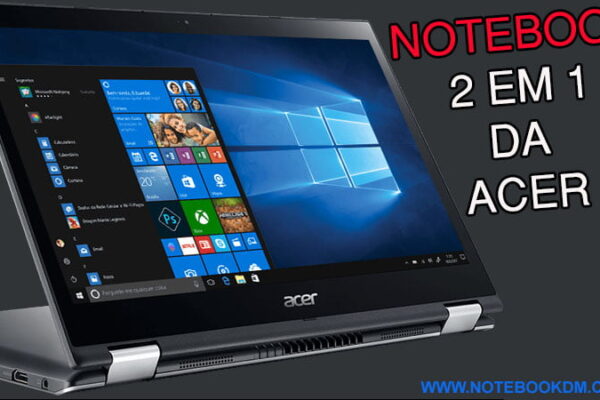 Notebook Acer Spin 3 SP314-51-C5NP Este Modelo 2 em 1 é indicado para pessoas que precisam de mobilidade e usabilidade em um único notebook. até 16 Horas