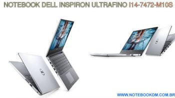 Notebook Dell Inspiron Ultrafino i14-7472-M10S Este é um Modelo para trabalhar, estudar e até rodar jogos atuais com boa jogabilidade Memória RAM e de SSD