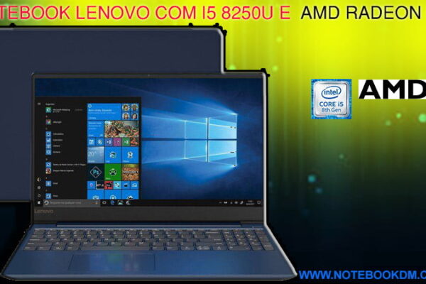 Notebook Lenovo com I5 8250U AMD Radeon 535 O Notebook Lenovo Ideapad 330S 81JN0000BR intermediário perfeito para trabalhar estudar rodar jogos