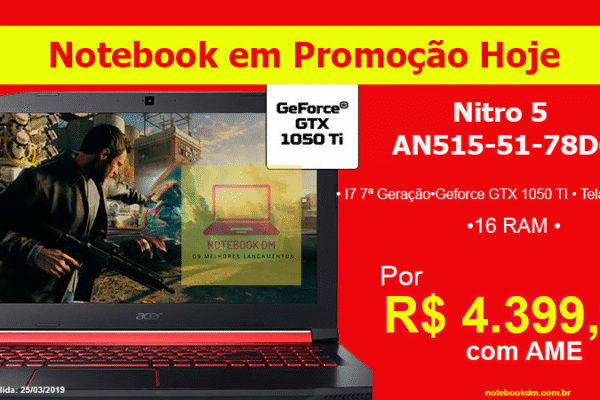 Notebook Acer Nitro 5 AN515-51-78D6 com desconto