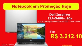 Notebook Dell Inspiron I14-5480-u10s com desconto