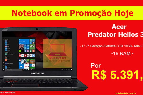 Notebook Gamer Acer Predator Helios 300 com Desconto