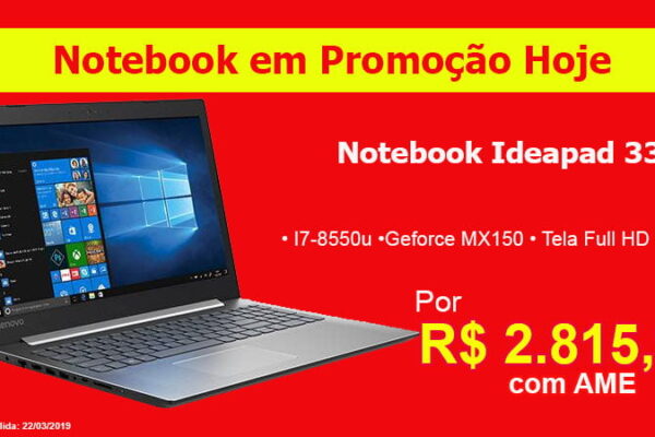 Notebook Ideapad 330 81FE0000BR em Promoção