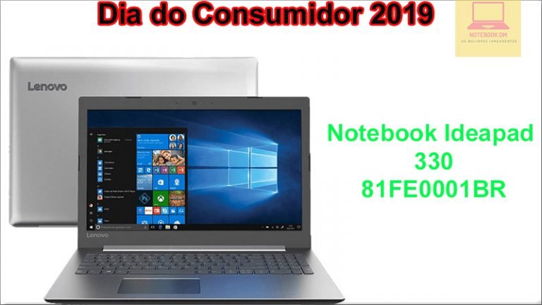 Notebook Ideapad 330 81FE0001BR na semana do consumidor 2019