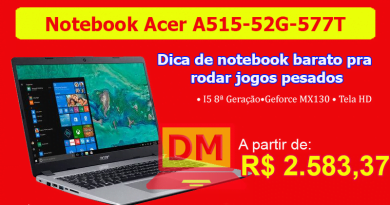 Dica de notebook barato pra rodar jogos pesados. Notebook para jogar FORTNITE, GTA V, CSGO e outros !