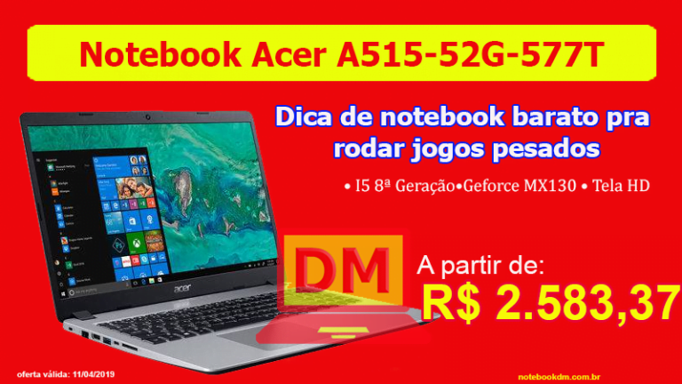 Dica de notebook barato pra rodar jogos pesados. Notebook para jogar FORTNITE, GTA V, CSGO e outros !