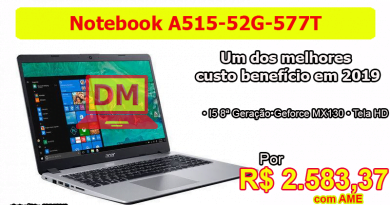 Notebook A515-52G-577T: Este notebook da Acer é um dos intermediários