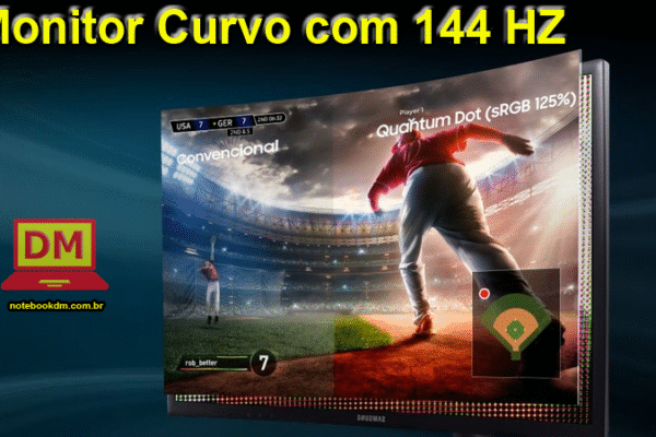 Monitor Curvo com 144 HZ