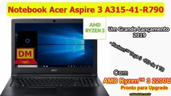 Notebook Acer Aspire 3 A315-41-R790 com AMD Ryzen™ 3