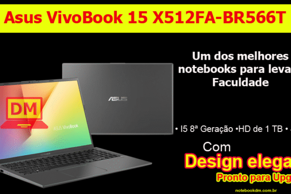 novo Notebook Asus VivoBook 15 X512FA-BR566T