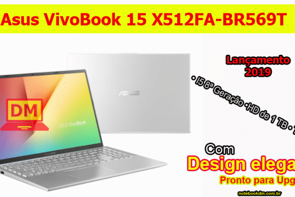 Notebook Asus VivoBook 15 X512FA-BR569T 2019 Prata Metálico