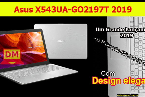Notebook Asus X543UA-GO2197T 2019 Prata Metálico é um dos mais recentes lançamentos