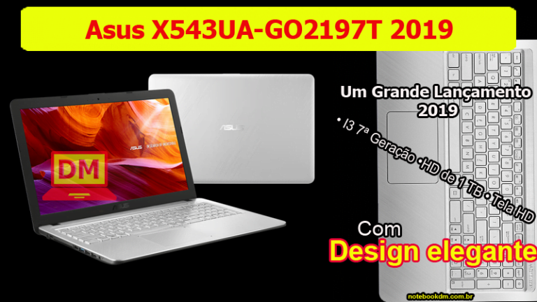 Notebook Asus X543UA-GO2197T 2019 Prata Metálico é um dos mais recentes lançamentos