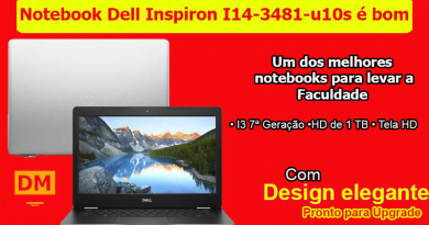 O Notebook Dell Inspiron I14-3481-u10s é bom para LEVAR á faculdade e para realizar diversas tarefas básicas do dia a dia.