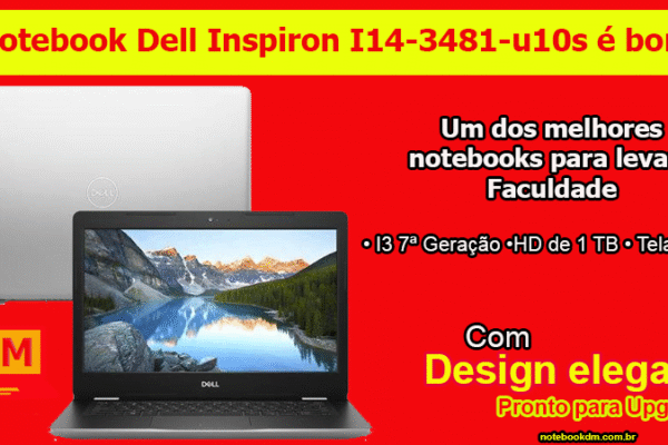O Notebook Dell Inspiron I14-3481-u10s é bom para LEVAR á faculdade e para realizar diversas tarefas básicas do dia a dia.