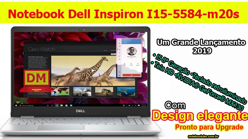 Notebook Dell Inspiron I15-5584-m20s é bom para trabalhar