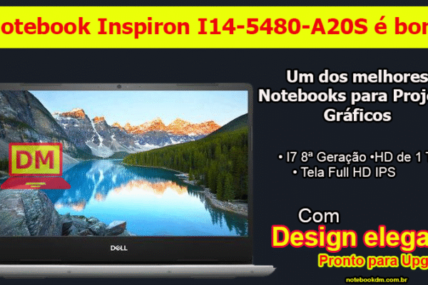 O Notebook Inspiron I14-5480-A20S tem excelente configuração e pode ser utilizado para trabalhar com diversos projetos ao mesmo tempo.