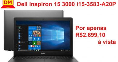 O Notebook Dell Inspiron i15-3583-A20P é bom e tem bom custo benefício em 2019.