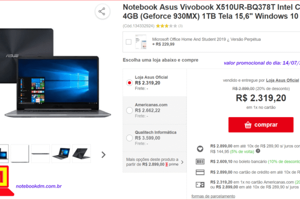 Melhor Notebook custo benefício da Asus 2019