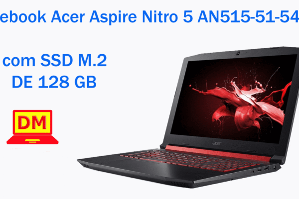 Notebook Acer Nitro 5 AN515-51-54AW 2019 com SSD M.2 de 128